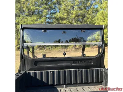 Seizmik UV Resistant Polycarbonate Rear Folding Windshield Kawasaki Ridge Ranch Edition - 50-55319KIT