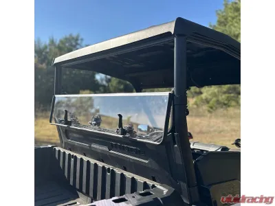 Seizmik UV Resistant Polycarbonate Rear Folding Windshield Kawasaki Ridge Ranch Edition - 50-55319KIT