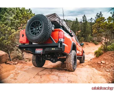 CBI Offroad Bare Dual Swing Arm Rear Bumper w/Angled Tire Carrierr Toyota Tacoma 2016+ - 200-000-010-088