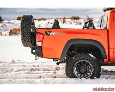 CBI Offroad Bare Dual Swing Arm Rear Bumper w/Angled Tire Carrierr Toyota Tacoma 2016+ - 200-000-010-088