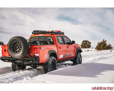 CBI Offroad Bare Dual Swing Arm Rear Bumper w/Angled Tire Carrierr Toyota Tacoma 2016+ - 200-000-010-088