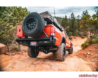 CBI Offroad Bare Dual Swing Arm Rear Bumper w/Angled Tire Carrierr Toyota Tacoma 2016+ - 200-000-010-088