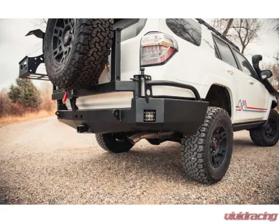 CBI Offroad Black Dual Swing Arm Rear Bumper w/Angled Tire Carrierr Toyota 4Runner 2010-2021 - 200-000-011-182