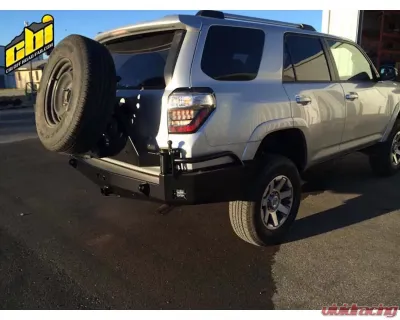 CBI Offroad Black Dual Swing Arm Rear Bumper w/Angled Tire Carrierr Toyota 4Runner 2010-2021 - 200-000-011-182