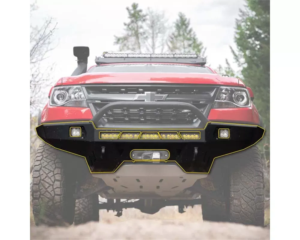 CBI Offroad Bare Aluminum Classic Front Bumper Chevrolet Colorado ZR2 2015-2021 - 200-000-018-005