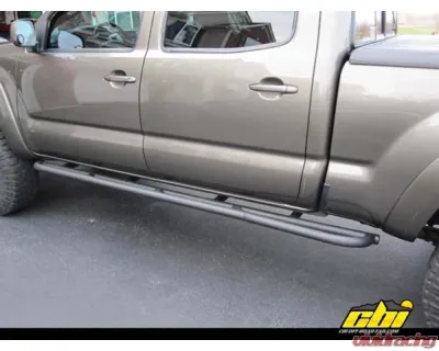 CBI Offroad Bare Trail HREW Bolt-On Rock Sliders Toyota Tacoma Double Cab Long Bed 2005+ - 300-000-010-065