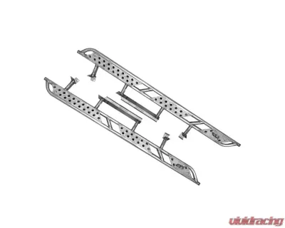 CBI Offroad Bare Overland Rock Sliders Toyota Tundra 2007-2021 - 300-000-012-001