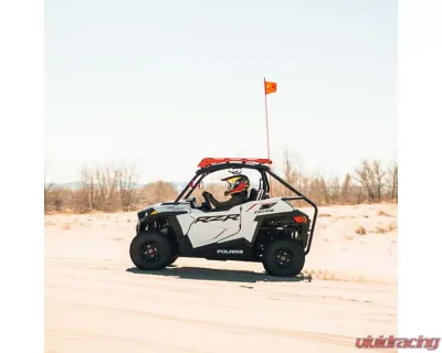 Prinsu Design Studio Red Texture Roof Rack w/Cutout for 30" Lightbar Polaris RZR Trail w/Plastic Roof 2021 - 700-009-000-006