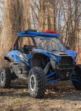 Prinsu Design Studio Blue Texture Roof Rack w/Cutout for 40" Lightbar Kawasaki Teryx KRX w/Plastic Roof 2020-2021                                     - 700-008-000-020 - Image 8