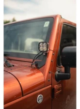 CBI Offroad Single Ditch Light Brackets Jeep Wrangler JK-JKU 2007-2018                                     - 600-000-000-113 - Image 2