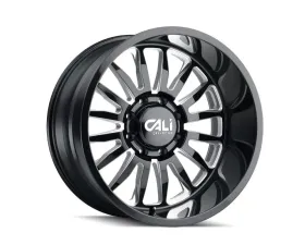 Cali Off-Road Summit Wheel 22x10 8x180 0mm Gloss Black/Milled Spokes