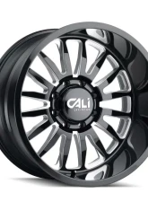 Cali Off-Road Summit Wheel 20x10 6x139.7 -25mm Gloss Black/Milled Spokes                                     - 9110-2183BM - Image 3