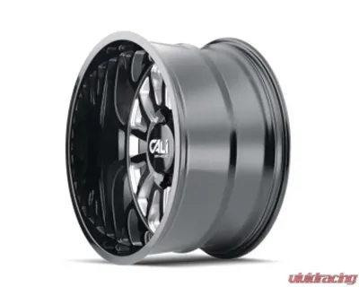 Cali Off-Road Summit Wheel 20x10 6x139.7 -25mm Gloss Black/Milled Spokes - 9110-2183BM