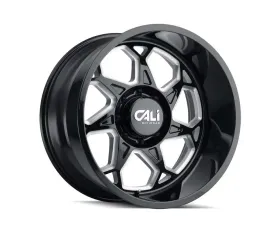 Cali Off-Road Sevenfold Wheel 20x12 6x139.7 -51mm Gloss Black/Milled Spokes