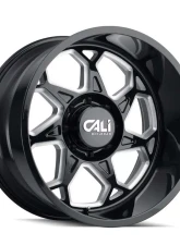 Cali Off-Road Sevenfold Wheel 20x12 6x139.7 -51mm Gloss Black/Milled Spokes                                     - 9111-2283BM - Image 3