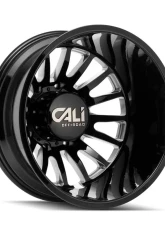 Cali Off-Road Summit Dually Wheel 22x8.25 8x210 -232mm Gloss Black/Milled Spokes                                     - 9110D-22879BMR232 - Image 2