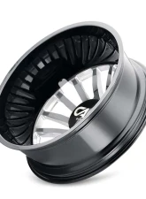 Cali Off-Road Summit Dually Wheel 22x8.25 8x210 -232mm Gloss Black/Milled Spokes                                     - 9110D-22879BMR232 - Image 2