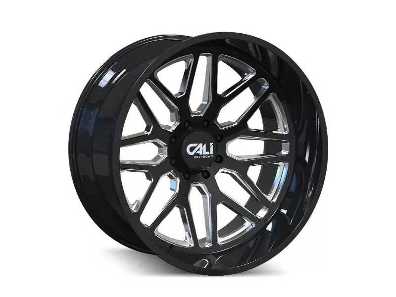 Cali Off-Road Invader Wheel 24x14 8x170 -76mm 125.2mm Gloss Black - 9115-24470BM