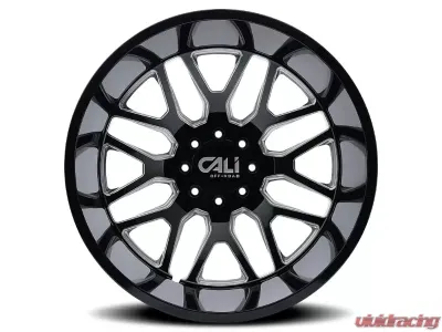 Cali Off-Road Invader Dually Wheel 22x8.25 8x200 -232mm 142mm Gloss Black - 9115D-22877BMR232