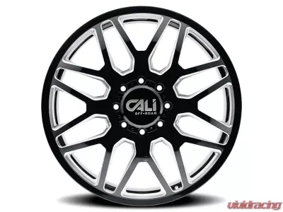 Cali Off-Road Invader Dually Wheel 22x8.25 8x165.1 115mm 121.3mm Gloss Black - 9115D-22881BMF115