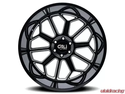 Cali Off-Road Auburn Wheel 24x14 8x180 -76mm 124.1mm Black - 9117-24478BM