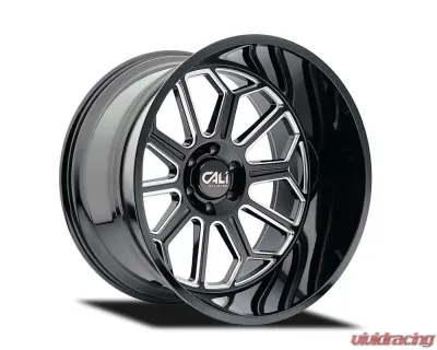 Cali Off-Road Auburn Wheel 22x12 6x135 -51mm Gloss Black Milled - 9117-22236BM