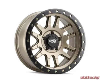 Dirty Life Canyon Pro Wheel 17x9 6x139.7 0mm Satin Gold/Black Lip - 9309-7983MGD0