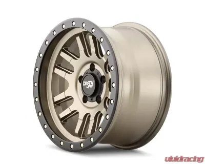 Dirty Life Canyon Pro Wheel 17x9 6x139.7 0mm Satin Gold/Black Lip - 9309-7983MGD0