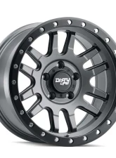 Dirty Life Canyon Pro Wheel 17x9 5x127 | 5x5 -38mm Satin Graphite/Black Lip                                     - 9309-7973MGT38 - Image 3
