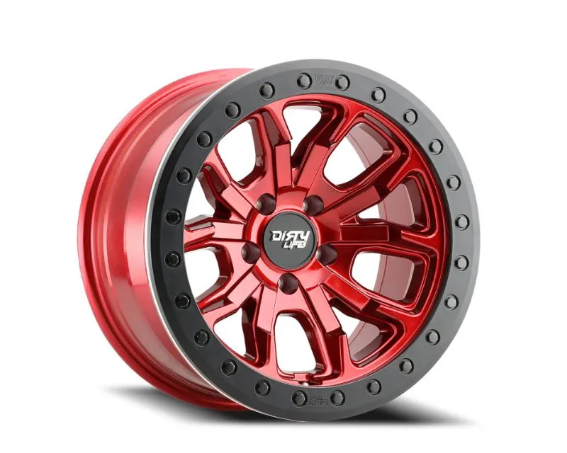Dirty Life DT-1 Wheel 17x9 5x127 | 5x5 -38mm Crimson Candy Red - 9303-7973R38