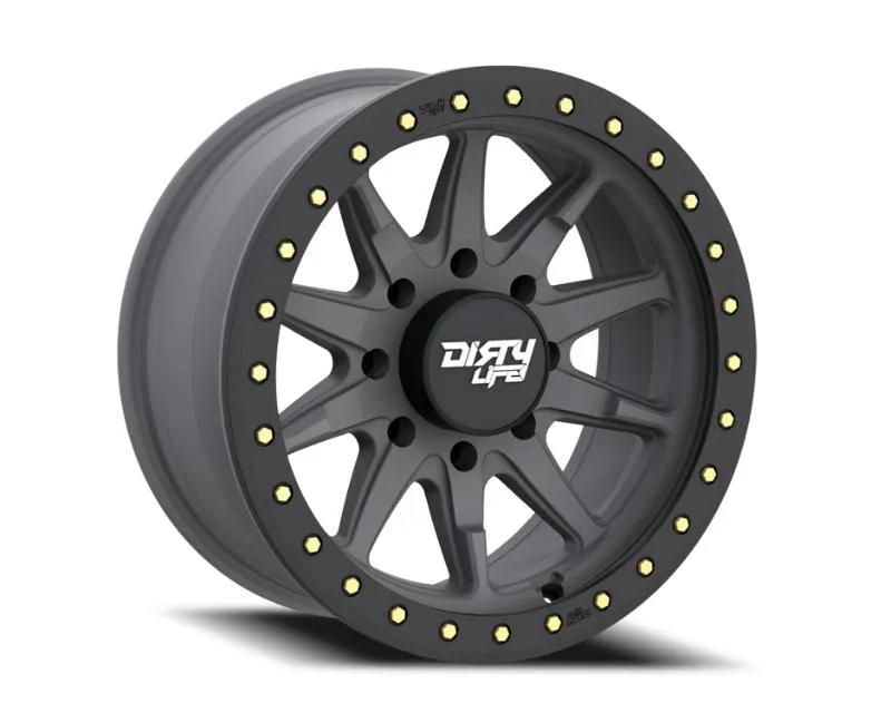 Dirty Life DT-2 Wheel 17x9 5x127 | 5x5 -38mm Matte Gunmetal w/Simulated Ring - 9304-7973MGT38
