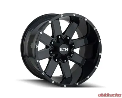 ION 141 Gloss Black Milled 18x9 5x127 | 5x5 | 5x139.7 0mm 87.1mm Wheel - 141-8952M