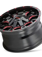 Mayhem Wheels Mayhem Warrior 8015 Gloss Black Milled Prism Red 17x9 5x127 -12mm 87mm Wheel                                     - 8015-7952BTR - Image 2