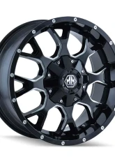 Mayhem Wheels Mayhem Warrior 8015 Gloss Black Milled Wheel 20X9 6X135/6X139.7 -8MM 106MM                                     - 8015-2937M-8 - Image 2