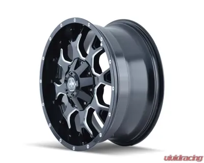 Mayhem Wheels Mayhem Warrior 8015 Gloss Black Milled Wheel 20X9 6X135/6X139.7 -8MM 106MM - 8015-2937M-8