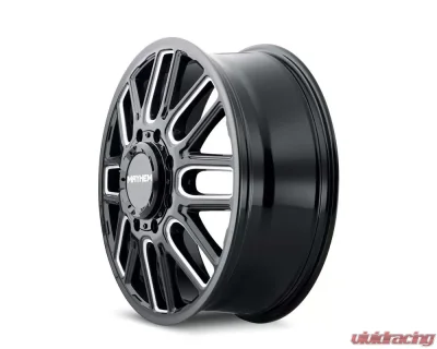 Mayhem Cogent Dually (8107) Gloss Black Milled 22X8.25 Front 8X200 115MM 142MM Wheel - 8107D-22877BMF115