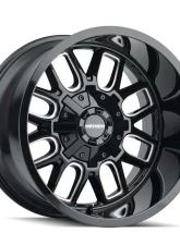 Mayhem Wheels Mayhem Cogent 8107 Gloss Black Milled 22x10 Wheel 6x135/6x139.7 -19mm 106mm                                     - 8107-22137BM - Image 3