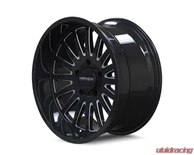 Mayhem Wheels Utopia 8114 Gloss Black Milled 22X12 6X139.7 -44MM Wheel - 8114-22283BM