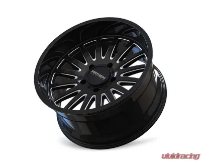 Mayhem Wheels Utopia 8114 Gloss Black Milled 22X12 6X139.7 -44MM Wheel - 8114-22283BM