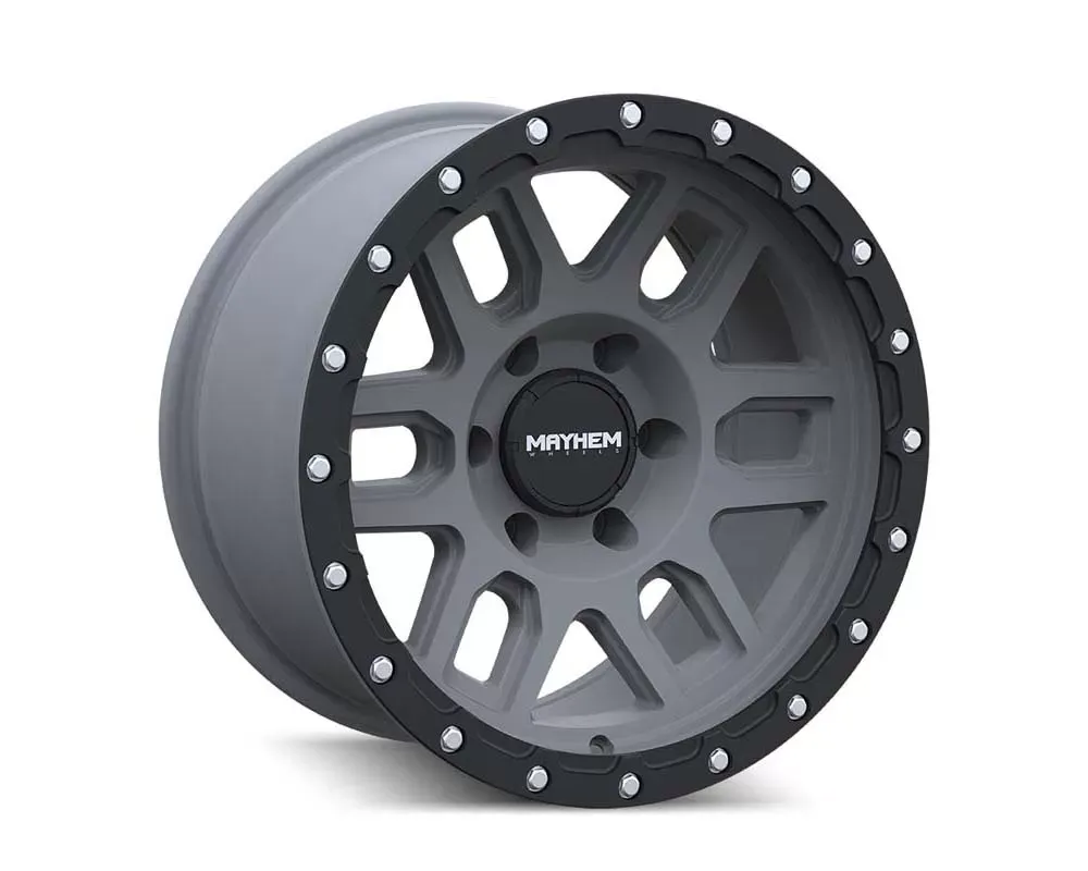 Mayhem Delta 8304 Matte Gunmetal 17x9 5x127 | 5x5 -12mm 78.1mm Wheel - 8304-7973MGT12