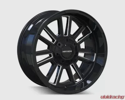 Mayhem Wheels Apollo 8115 Gloss Black Milled Wheel 20x9 8x170 0mm 125.2mm - 8115-2970BM