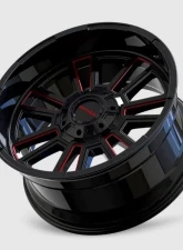 Mayhem Wheels Apollo 8115 Gloss Black Milled Prism Red 20x9 8x165.1 Wheel 0MM Offset                                     - 8115-2981BTR - Image 3