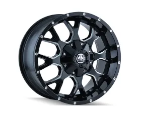 Mayhem Wheels Warrior 8015 Wheel 17x9 8x165.1 -12mm 130.8mm Gloss Black Milled