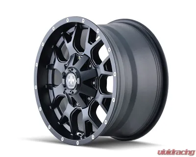 Mayhem Wheels Warrior 8015 Wheel 20x10 8x165.1 -25mm 130.8mm Gloss Black Machined - 8015-2181MB