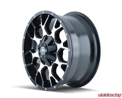 Mayhem Wheels Warrior 8015 Wheel 17x9 8x165.1 18mm 130.8mm Gloss Black Milled - 8015-7981B18