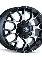 Mayhem Wheels Warrior 8015 Wheel 17x9 8x165.1 18mm 130.8mm Gloss Black Milled                                     - 8015-7981B18 - Image 2