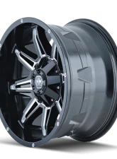 Mayhem Wheels Rampage 8090 Wheel 20x9 8x165.1 0mm 130.8mm Gloss Black Milled                                     - 8090-2981M - Image 2