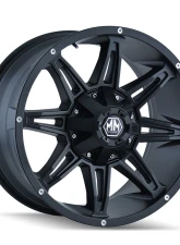 Mayhem Wheels Rampage 8090 Wheel 18x9 8x165.1 18mm 130.8mm Gloss Black Milled                                     - 8090-8981MB18 - Image 2