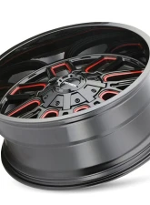 Mayhem Wheels Cogent 8107 Wheel 22x10 8x170 -19mm 125.2mm Gloss Black Milled Prism Red                                     - 8107-22170BTR - Image 3