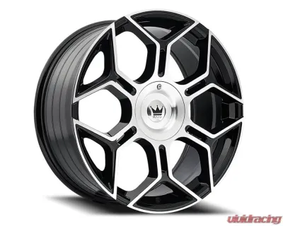 Mazzi Libra 379 Wheel 20x8.5 5x112 | 5x120 35mm Gloss Black w/ Machined Face - 379-2809BM